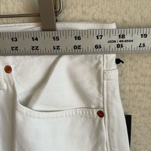 ReDone 70s Stovepipe Jeans Womens Size 31 White Destroyed - Picture 9 of 11